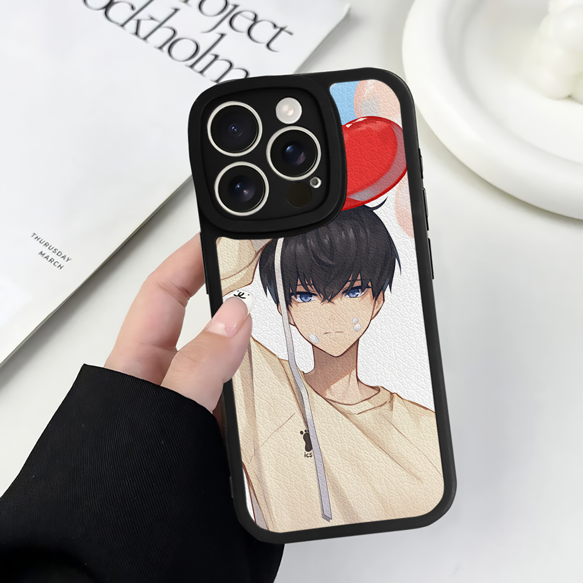 （画像用） ハイキュー!! Haikyu!! 【iPhone 16シリーズ対応】シリコンスマホケース（レザー調） 材質：シリコン